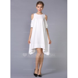 Polyester/Crepe With Plain Above Knee Dress