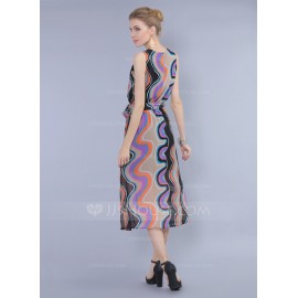 Polyester/Chiffon With Print Maxi Dress