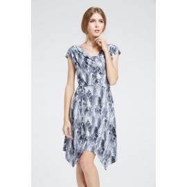Polyester With Stitching Knee Length Dress