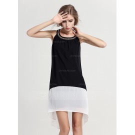 Chiffon With Print Knee Length Dress